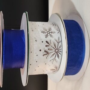 3 Rolls Holiday Kirkland Wire-edged Ribbon, 96 yards approx total